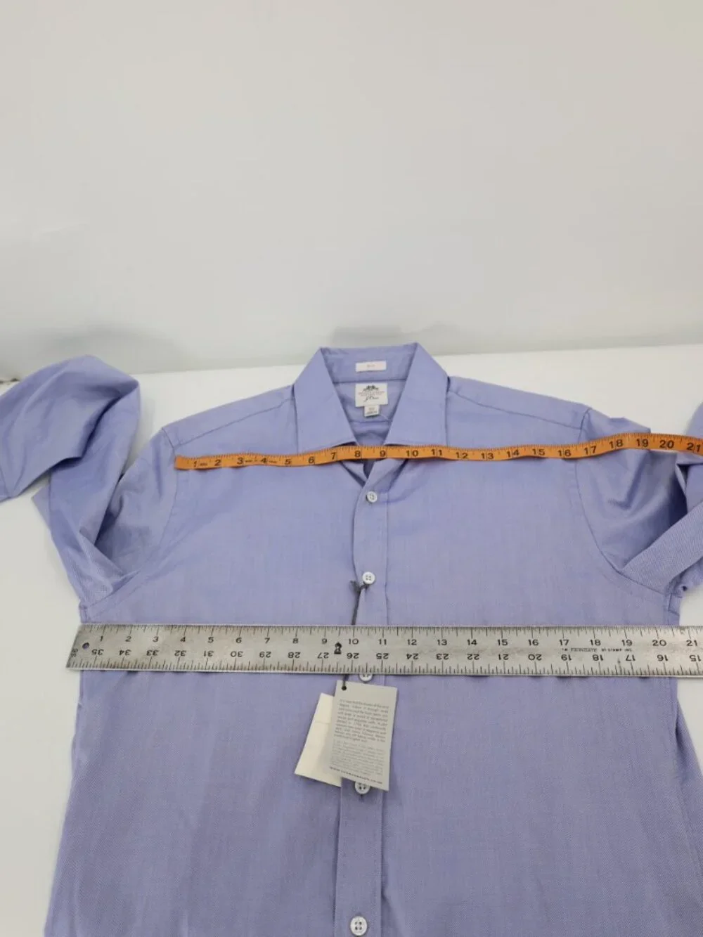NWT J CREW Dress Shirt Mens 15.5 Thomas Mason Slim Fit Long Sleeve Blue preppy